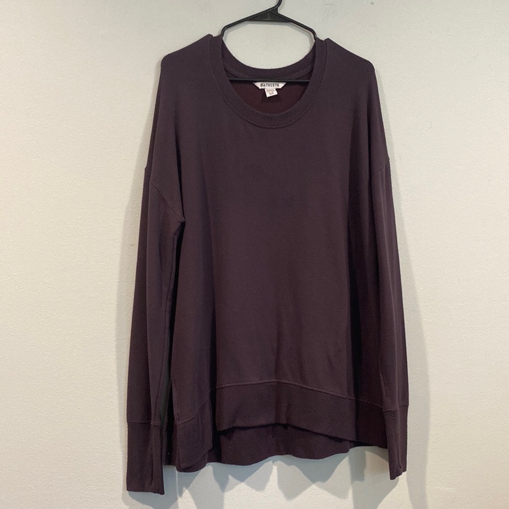 Athleta Purple Long Sleeve Loose Fit Blouse - Size Large